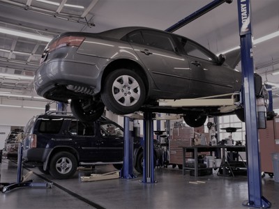 car in garage