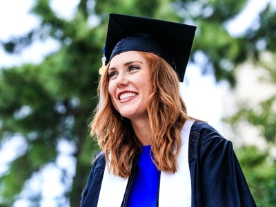 graduate smiling